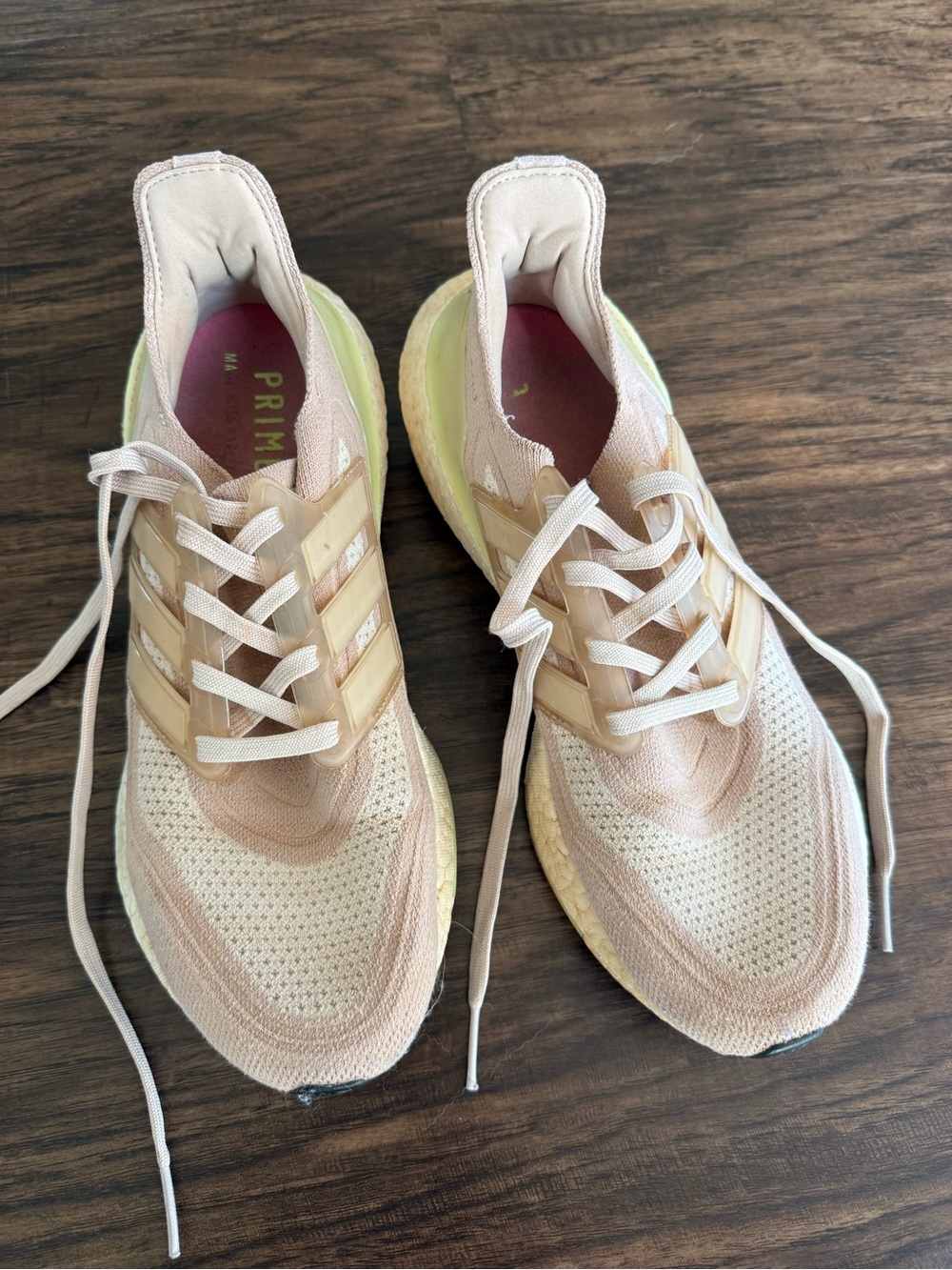 adidas ultraboost 21 prime blue Women's Light Pink & yellow Running Sneakers